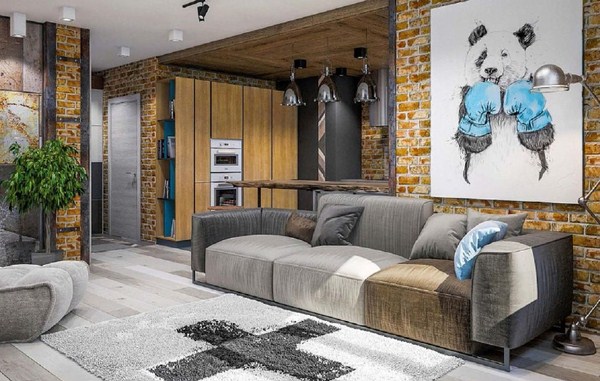 Intérieur moderne dans le style loft: style loft à l'intérieur de l'appartement, idées de photos