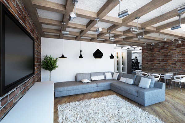 Intérieur moderne dans le style loft: style loft à l'intérieur de l'appartement, idées de photos