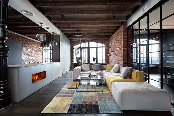 Intérieur moderne dans le style loft: style loft à l'intérieur de l'appartement, idées de photos