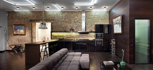Intérieur moderne dans le style loft: style loft à l'intérieur de l'appartement, idées de photos