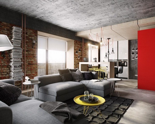 Intérieur moderne dans le style loft: style loft à l'intérieur de l'appartement, idées de photos