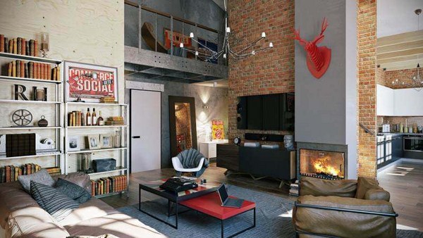 Intérieur moderne dans le style loft: style loft à l'intérieur de l'appartement, idées de photos