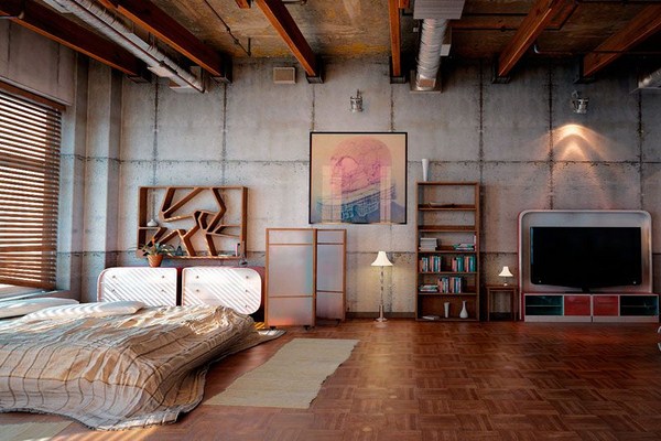 Intérieur moderne dans le style loft: style loft à l'intérieur de l'appartement, idées de photos