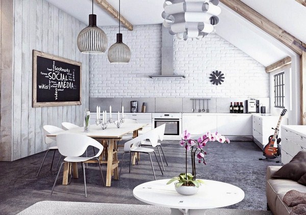 Intérieur moderne dans le style loft: style loft à l'intérieur de l'appartement, idées de photos