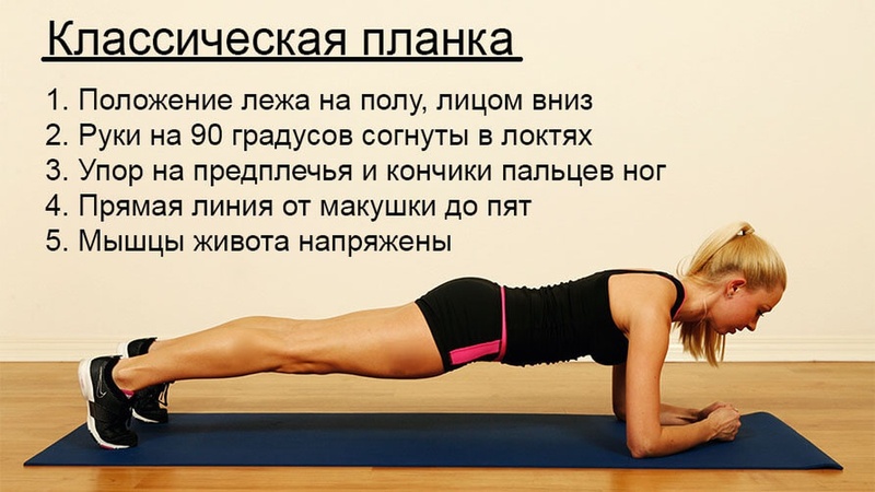 Planche d'exercice: une photo, comment faire une planche d'exercice correctement, trucs et astuces