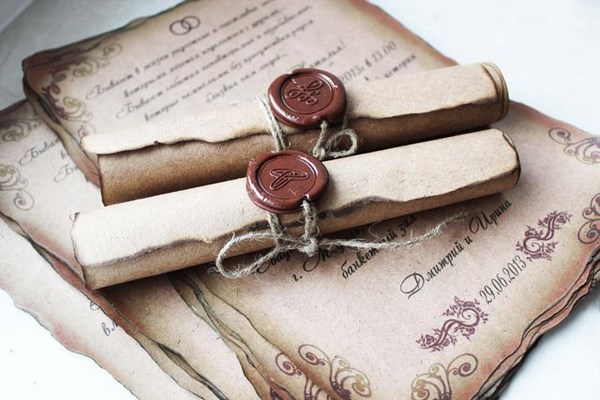 Les invitations de mariage les plus originales: photos, idées d'invitations de mariage