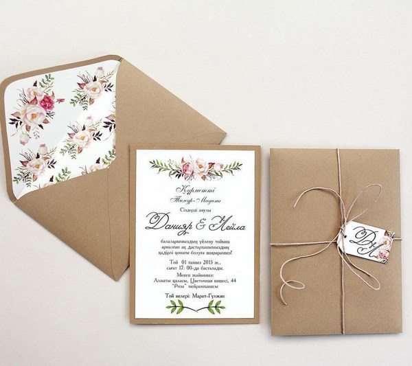 Les invitations de mariage les plus originales: photos, idées d'invitations de mariage