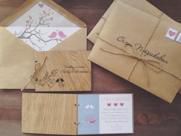 Les invitations de mariage les plus originales: photos, idées d'invitations de mariage