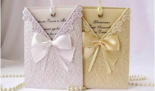 Les invitations de mariage les plus originales: photos, idées d'invitations de mariage