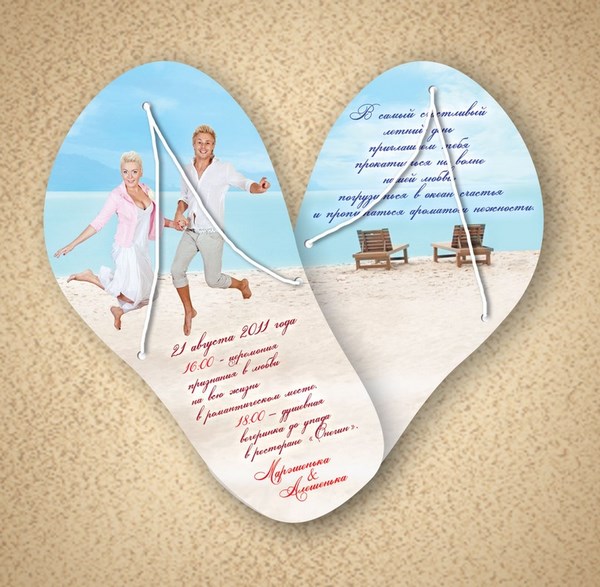 Les invitations de mariage les plus originales: photos, idées d'invitations de mariage