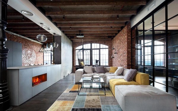 Intérieur moderne dans le style loft: style loft à l'intérieur de l'appartement, idées de photos