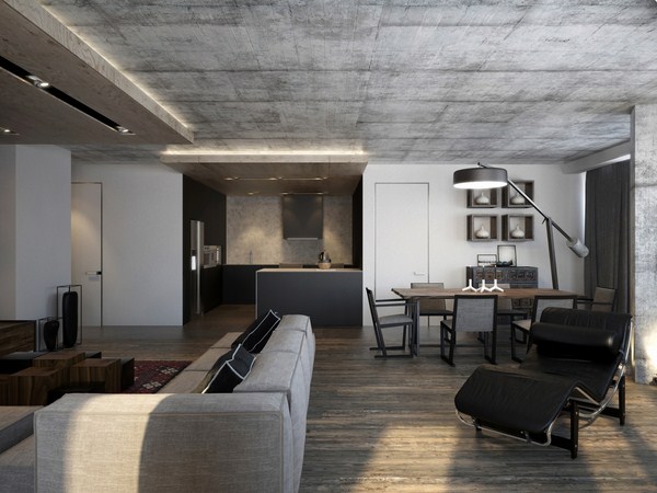 Intérieur moderne dans le style loft: style loft à l'intérieur de l'appartement, idées de photos