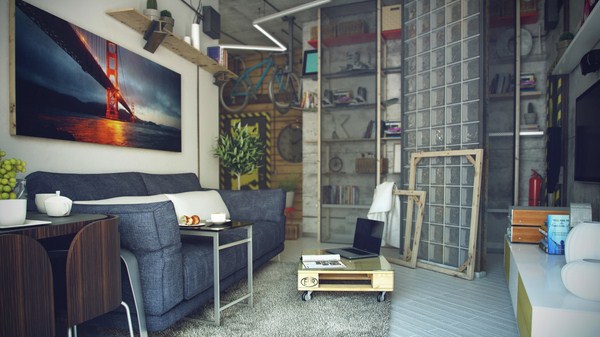 Intérieur moderne dans le style loft: style loft à l'intérieur de l'appartement, idées de photos