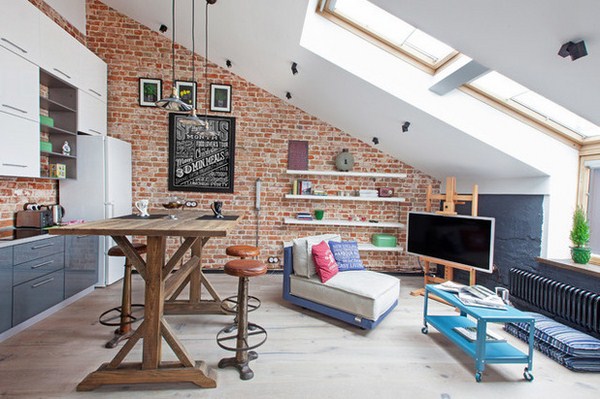 Intérieur moderne dans le style loft: style loft à l'intérieur de l'appartement, idées de photos