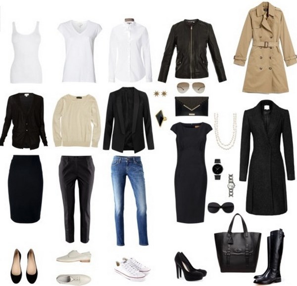 Armoire basique à la mode pour femmes: une photo, comment faire une armoire basique