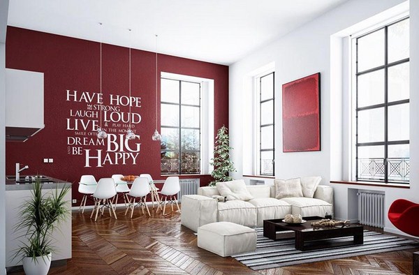 Comment décorer magnifiquement un mur dans une pièce: photos, idées