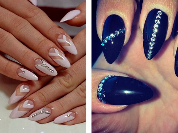 Manucure pour ongles pointus 2025-2026: photos, idées, nouveautés