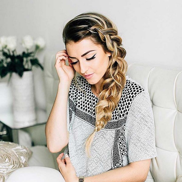 Coiffures originales avec tissage 2025-2026, photos, idées