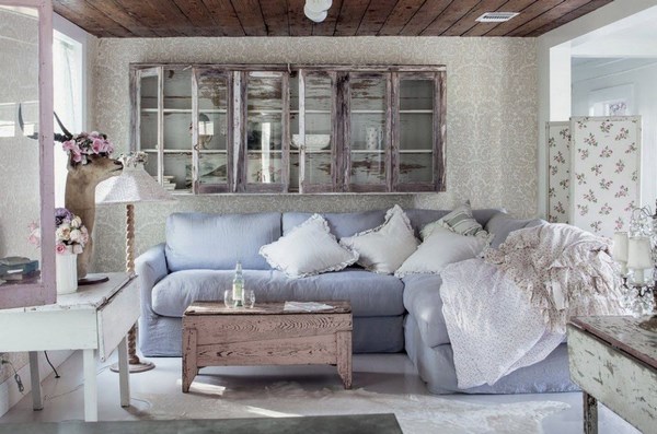 Beau et sophistiqué style shabby chic à l'intérieur: photos, idées, exemples de design