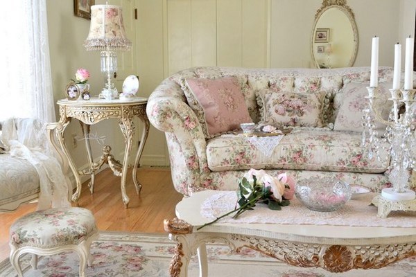 Beau et sophistiqué style shabby chic à l'intérieur: photos, idées, exemples de design