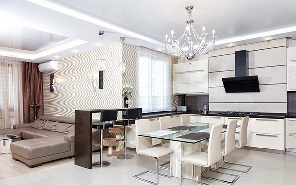 Design de salon moderne dans différents styles: idées de design de salon - photo