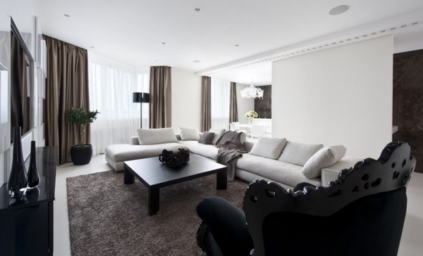 Design de salon moderne dans différents styles: idées de design de salon - photo