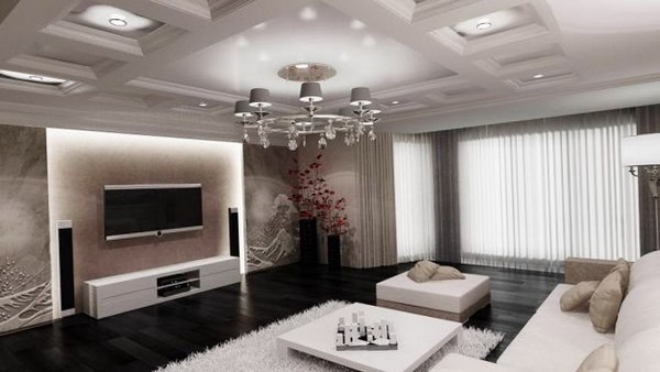 Design de salon moderne dans différents styles: idées de design de salon - photo