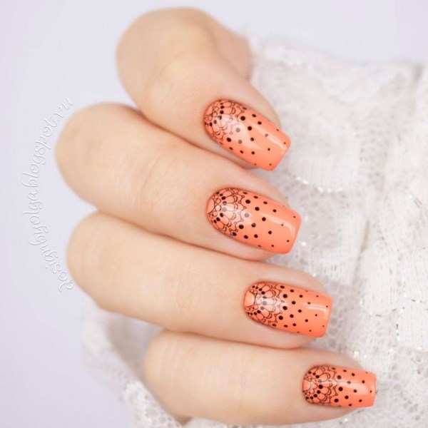 Belle manucure de pêche 2025-2026: les meilleures idées, design, nouveaux articles