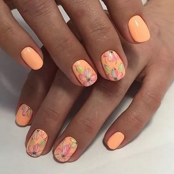 Belle manucure de pêche 2025-2026: les meilleures idées, design, nouveaux articles