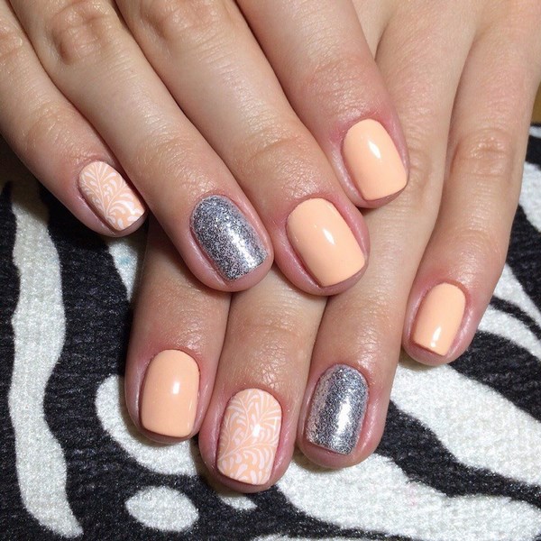 Belle manucure de pêche 2025-2026: les meilleures idées, design, nouveaux articles