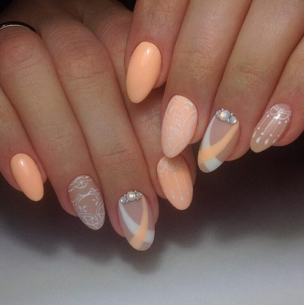 Belle manucure de pêche 2025-2026: les meilleures idées, design, nouveaux articles