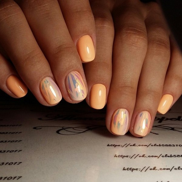 Belle manucure de pêche 2025-2026: les meilleures idées, design, nouveaux articles