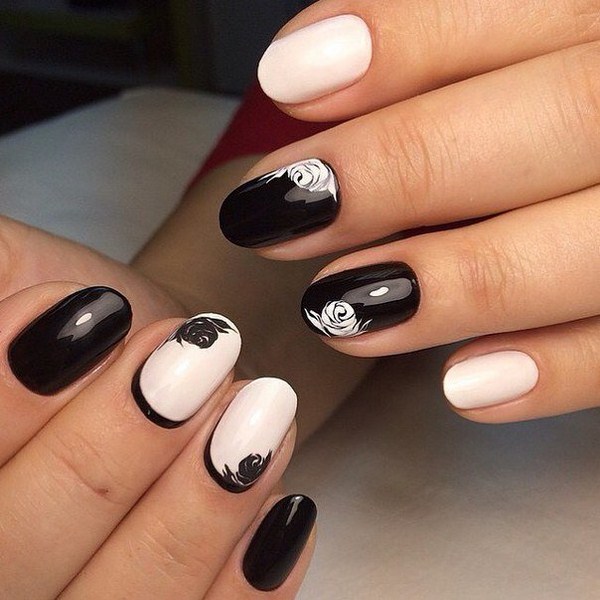 Belle manucure noir et blanc 2025-2026: les meilleures idées de conception d'ongles en noir et blanc dans différents styles