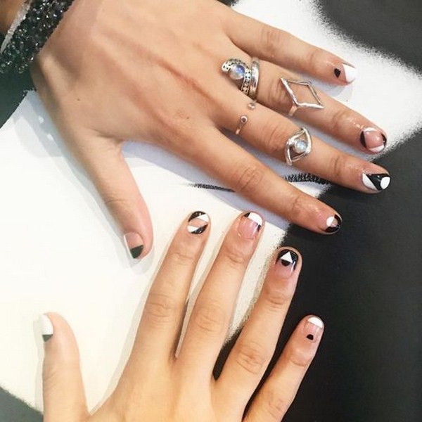 Belle manucure noir et blanc 2025-2026: les meilleures idées de conception d'ongles en noir et blanc dans différents styles