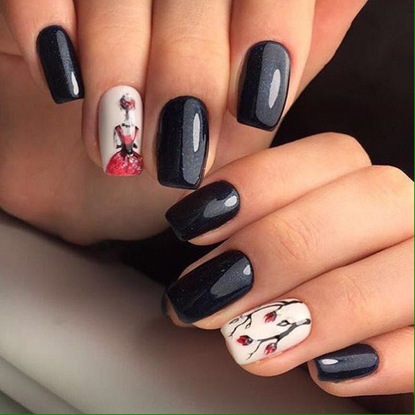 Belle manucure noir et blanc 2025-2026: les meilleures idées de conception d'ongles en noir et blanc dans différents styles