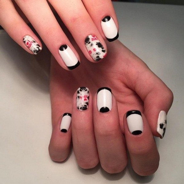 Belle manucure noir et blanc 2025-2026: les meilleures idées de conception d'ongles en noir et blanc dans différents styles