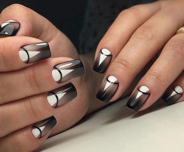 Belle manucure noir et blanc 2025-2026: les meilleures idées de conception d'ongles en noir et blanc dans différents styles