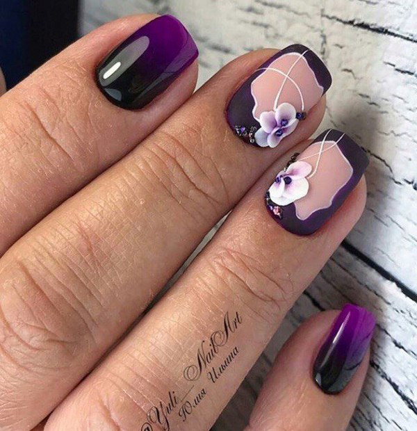 Délicieuse manucure violette 2025-2026: idées, nouveaux produits, tendances - photo