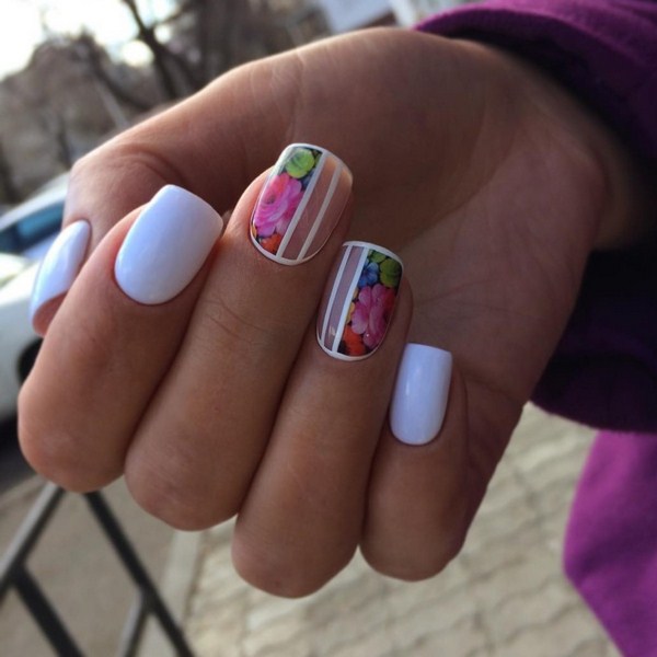 Délicieuse manucure de fleurs 2025-2026: photos, idées de manucure avec des fleurs