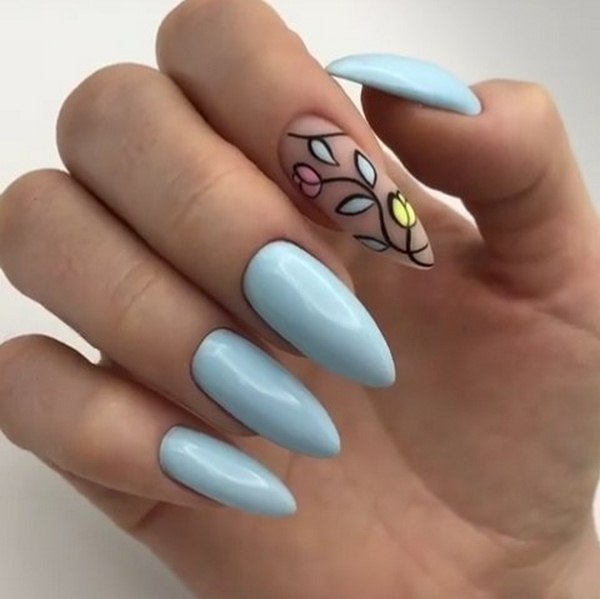 Délicieuse manucure de fleurs 2025-2026: photos, idées de manucure avec des fleurs