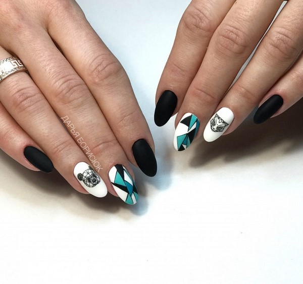 Une merveilleuse manucure pour les ongles en amande 2025-2026: photos