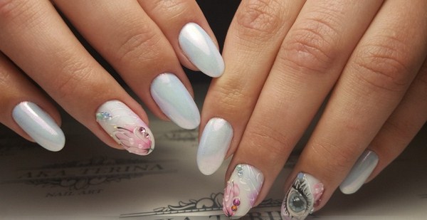 Une merveilleuse manucure pour les ongles en amande 2025-2026: photos