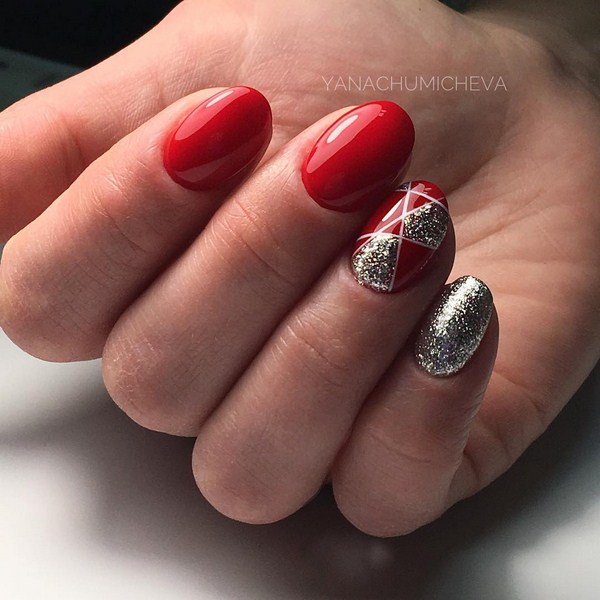 Brillante manucure du Nouvel An 2026: exemples de photos