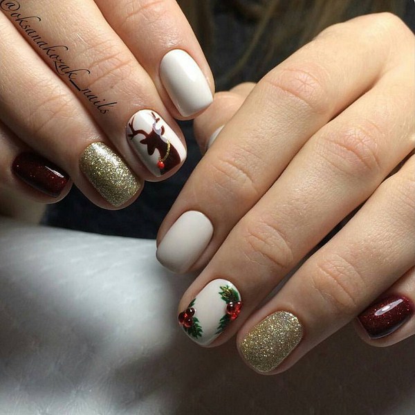 Brillante manucure du Nouvel An 2026: exemples de photos