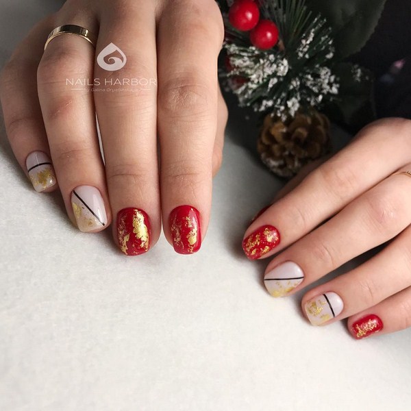 Brillante manucure du Nouvel An 2026: exemples de photos