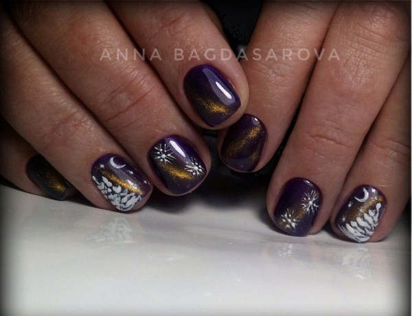 Brillante manucure du Nouvel An 2026: exemples de photos