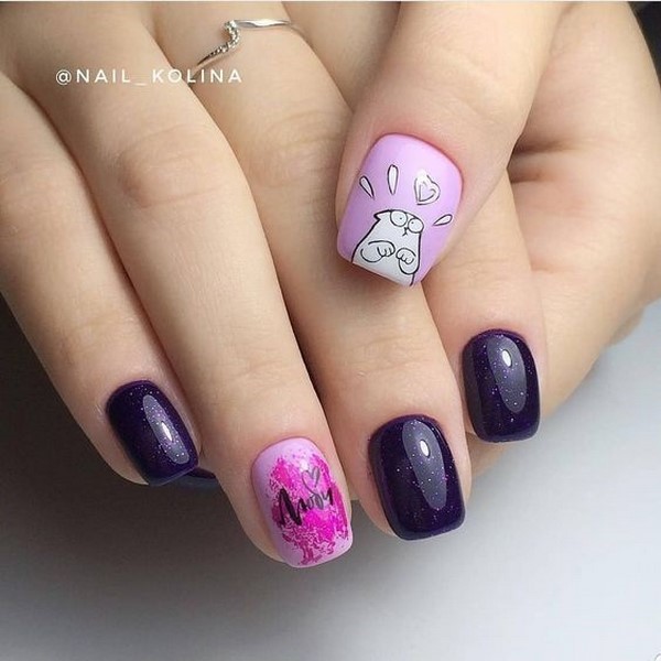 Ongles à la mode avec inscriptions: les meilleures idées et les nouveaux articles de la saison 2025-2026 sur la photo