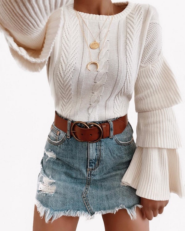 Jupes en denim attrayantes 2025-2026 - idées de photos d'arcs pour tous les goûts