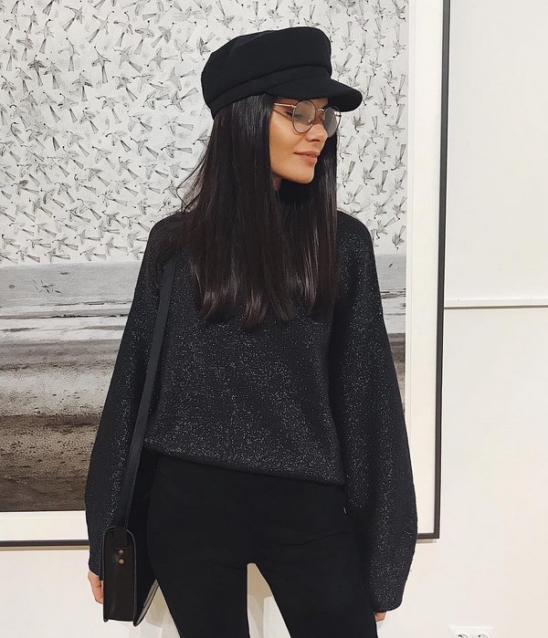 Look noir total dans différents styles: les meilleures images 2025-2026 en noir