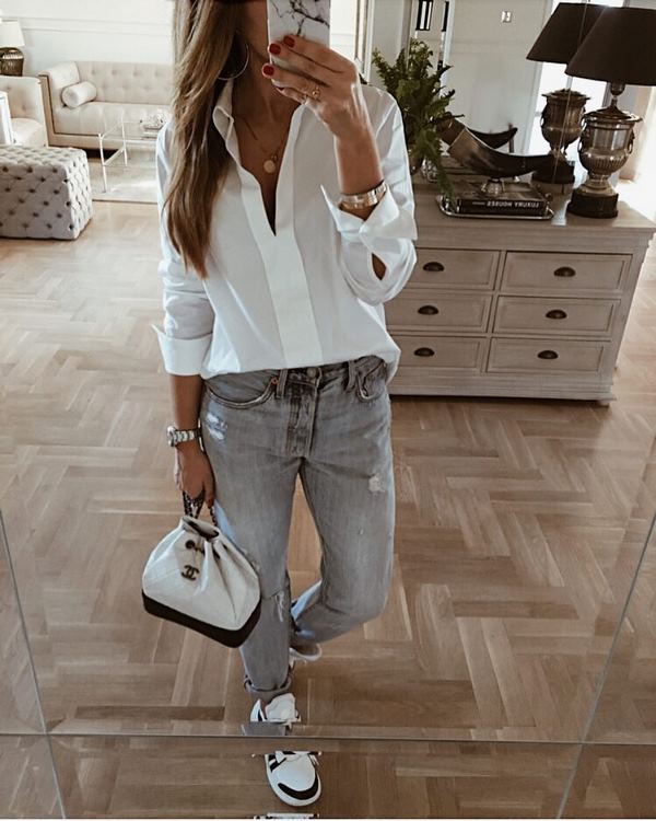 Chemises et chemisiers blancs élégants 2025-2026 - nouveaux modèles et styles